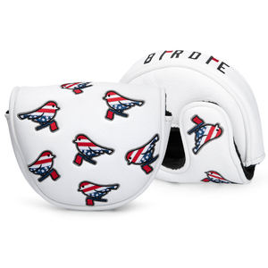Housse de putter de golf double languette de haute qualité, magnétique, personnalisée, en cuir PU, pour putter mallet carré - Product Image 1