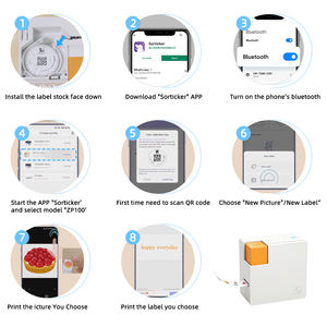 Imprimante d'étiquettes couleur portable Bluetooth Zink ZP100, nouveaux produits tendance Hanin - Product Image 5