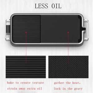 Barbecue <span class=keywords><strong>d</strong></span>'<span class=keywords><strong>intérieur</strong></span> Grill électrique sans fumée plaque de Barbecue antiadhésive poêle électrique multifonction - Product Image 3