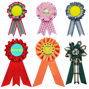 Rubans et rosettes personnalisés pour la récompense des vainqueurs de courses équestres, avec logo imprimé sur mesure, divers styles, vente en gros directe d'usine - Product Image 1