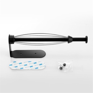 Portarrollos de Papel Higiénico Rectangular Moderno y Ecológico de Hierro Negro, Independiente, Sin Perforaciones, para Cocina y Baño - Product Image 1