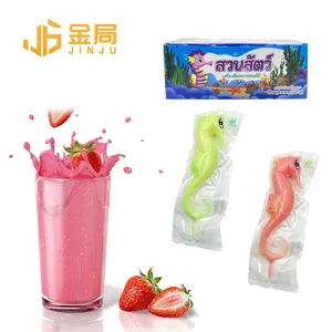 Factory Good Price Seahorse Shape Fruit Jelly Sticks Sweet Fruit Flavor Jelly Stick Liquid Candy