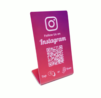 Support d'affichage personnalisé avec code QR, puce NFC, carte PVC sans contact, carte de membre, carte cadeau Google Play, support de lecture par balayage