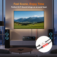 Câble Répartiteur RCA Audio Vidéo pour Subwoofer, 1 Mâle 2 Femelles, Adaptateur en Y pour Double Haut-Parleur, Rallonge avec Gaine PVC pour Voiture et HDTV