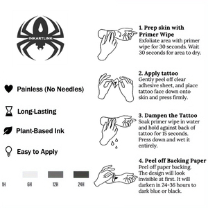 <span class=keywords><strong>Tatouage</strong></span> semi-permanent Boldink personnalisé réaliste en forme de baleine et de méduse, résistant à l'eau, longue durée (2 semaines), encre Jagua - Product Image 2