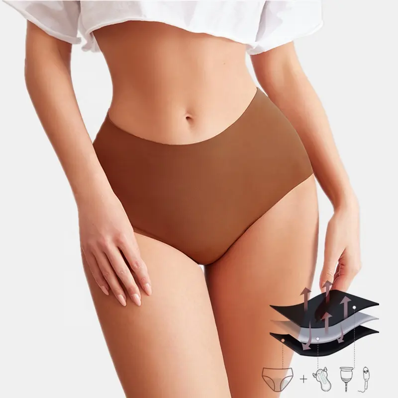 INTIFLOWER 1131 High Waist Reusable High Absorbency Period Underwear Seamless Without Sanitary Pad Pregnant Maternity Panties