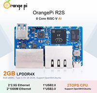 Orange Pi R2S Single Board 2GB RAM LPDDR4X 8GB EMMC Flash RISC V 8 Core 2Tops Al Papan Pengembangan Aritmatika AI