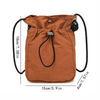 Tas Selempang Unisex Nylon Mini Dompet Ponsel Multi-Kantong Tas Messenger Tahan Air Tas Bahu Kecil Pouch Leher untuk Perjalanan