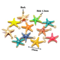 20 pendentifs étoiles de mer en émail simple face en acier inoxydable, à embosser, pour la fabrication de boucles d'oreilles, colliers et bijoux DIY