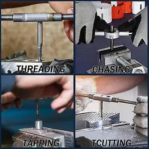 Juego de 12 Herramientas para Roscado Manual M6-M12, Machos y Matrices con Llaves Ajustables - Product Image 6