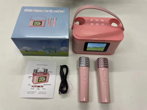 Mini haut-parleur karaoké portable pour enfants sans fil avec microphone, lecteur de musique, écran LED, batterie 2000 mAh - Cadeau idéal - Product Image 6