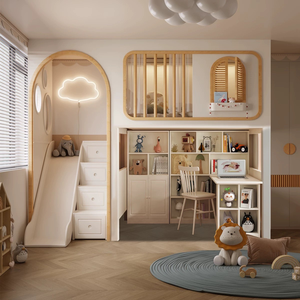 เตียงสอง<span class=keywords><strong>ชั้น</strong></span>ไม้จริง <span class=keywords><strong>3</strong></span> in 1 เป็นมิตรกับสิ่งแวดล้อม ทนทาน พร้อมบันได โต๊ะอเนกประสงค์ สำหรับเด็กชายและเด็กหญิง ใช้สำหรับเรียนและเล่น - Product Image 4