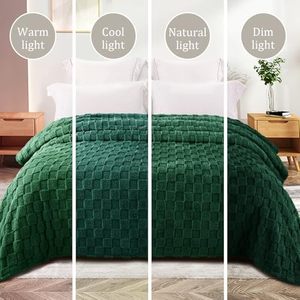 Flannel Fleece Knitted 100% Polyester Embroidered Blanket Super Cozy Warm Lightweight Anti Dust Mite <strong>Cute</strong> for Women Home <strong>Bedding</strong> - Product Image 3