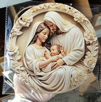 Beliebte Religiöse Holzdekoration mit Aufdruck für Weihnachten, Klassisches Kunsthandwerk für Schreibtisch, Wand und Tür, Katholische Dekoration