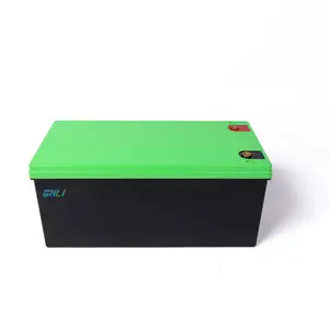 GNLi 최고의 판매자 12v 200ah Lifepo4 리튬 이온 배터리 납산 대체 태양열 Rv 해양 모터 백업 공급 장치