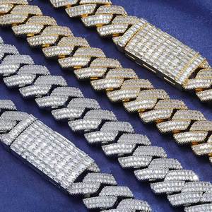 Cadena Cubana Miami de Moissanita con Etiqueta Privada OEM ODM, Collar de Plata 925 con Incrustaciones, Fabricante de Joyería, Pasa Prueba de Diamante VVS1 - Product Image 4