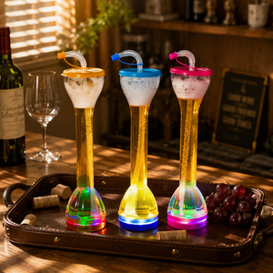 Gobelet lumineux LED pour Daiquiri 24oz 700ml en plastique avec couvercle, personnalisable, vente en gros - Product Image 6