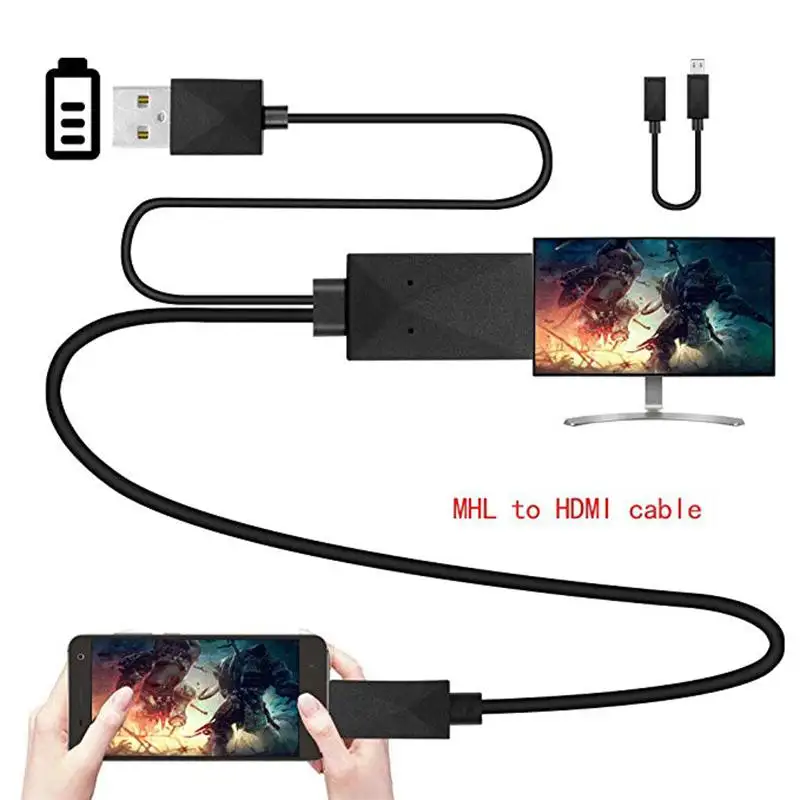 Micro adaptador e adaptador para smartphones android, micro usb, mhl, hdtv, av tv, micro 5pin, 11 pinos, para smartphones android, samsung, xiaomi