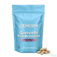Capsules dures de Quercétine et de Bromélaïne, Complément alimentaire qui soutient la santé immunitaire, Étiquetage privé personnalisé OEM