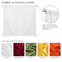 Tissu de fond moderne et coloré en fil de laine pour décorations de fêtes, mariages et cérémonies d'anniversaire