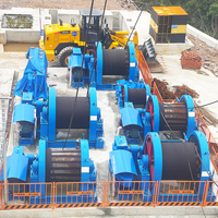 Équipement de treuil de tête de puits pour l'abaissement de la mine, plateformes de travail suspendues en acier galvanisé, ventilateurs, câble en acier