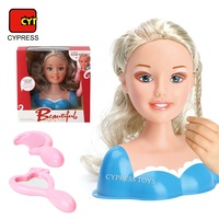 Ensemble de maquillage pour filles, 2 pièces, gamme de beauté princesse, pour poupée, jouet, tête de maquillage