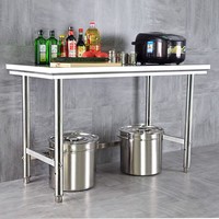 Table pliante pliable en acier inoxydable ronde rectangulaire pour camping en plein air Restaurant petite table d'appoint avec drainage