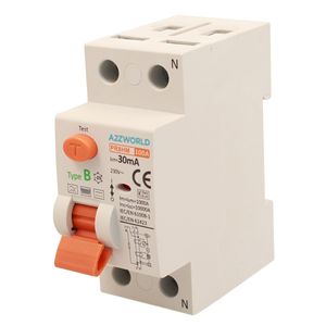 Interruttore Differenziale Puro RCCB Tipo B 1P+N 2M 10000A 30mA 100A AC 230V IP20 PR8HM Conforme a IEC61008-1/IEC62423 - Product Image 3