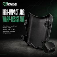 Nouvelle plaque d'immatriculation avant style américain QT pour moto tout-terrain, noire en ABS, kit complet de fixation par boulons, assemblage amélioré