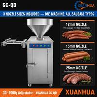 Machine à saucisses pneumatique quantitative en acier inoxydable XUANHUA GC-QD 500 kg/h avec connecteur automatique pour viande, porc et salami (usage commercial)