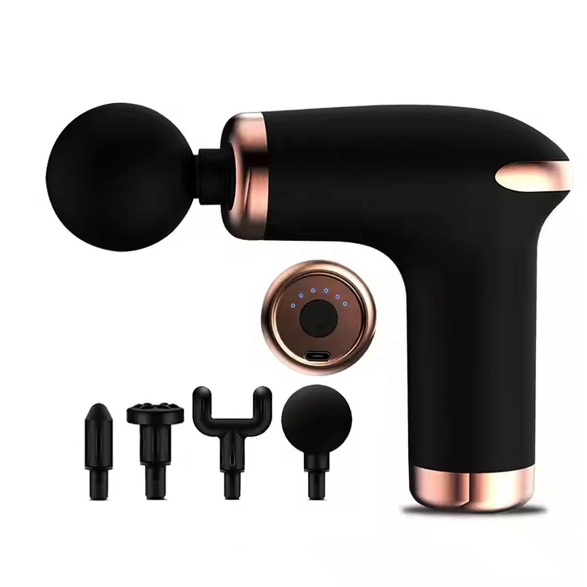 2025 Trending Mini Massage Gun | Portable Fascial Vibration Device with Heat/Cold Therapy, 5 Speeds & Interchangeable Heads, Deep Tissue Muscle Relaxation for Home/Gym/Travel – New Arrival (Qatar)