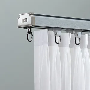 High Quality Hanging Double Curtain Track Wall Mounted Aluminum Home Decor Durable Curtains Track