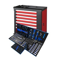 Boîte à outils roulante en métal durable Hongfei OEM avec 7 tiroirs, serrure à clé, chariot à outils d'atelier
