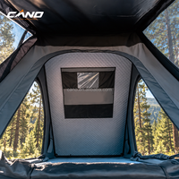 Tente de toit résistante aux déchirures avec annexe, imperméable, pliable, coque rigide, grande conception pour les aventures de camping en famille en plein air