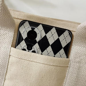 Bolsa de Lona Simple para Mujer, Gran Capacidad, Horizontal, Cuadrada, Estilo Minimalista, Uso Diario, Primavera 2025 - Product Image 2