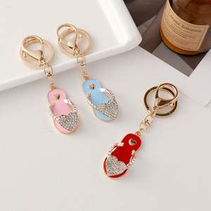 Gantungan Kunci Sepatu Sandal Lucu Bentuk Hati, Gantungan Kunci Bertabur Kristal Rhinestone, Liontin Mobil, Aksesoris Gantungan Kunci Sepatu - Product Image 5