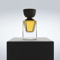 Flacon de parfum carré en verre personnalisé en usine, 30 ml, 50 ml, 100 ml, avec bouchon en bois, conteneur pulvérisateur à fond épais pour parfum