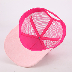 Factory Custom 5 Panel Baseball Mesh Caps 3D-Stickerei Logo gebogene Krempe Fire Mesh Wildleder <span class=keywords><strong>Trucker</strong></span> Hüte - Product Image 5