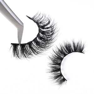 Yiernuo soffici ciglia di seta effetto 3D striscia intera Logo personalizzato <span class=keywords><strong>visone</strong></span> vegano fatto a mano in finto <span class=keywords><strong>visone</strong></span> occhio di gatto 10mm 25mm - Product Image 1