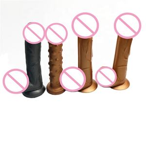 大人の女性の大人のおもちゃ卸売Gスポットシリコーンゴム膣ゴールデンペニスディルド - Product Image 4