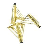 Pieds de meubles triangulaires en métal, supports de luxe dorés pour armoire de salon, canapé, table d'appoint