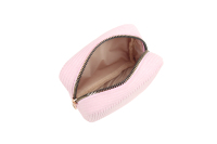 Sac de rangement cosmétique réutilisable en velours côtelé polyester fait à la main avec fermeture éclair, pochettes élégantes en peluche irisée, sacs de voyage pour cosmétiques