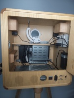Cabina de Fotos de Madera Sólida con Pantalla Táctil de 15.6 Pulgadas y Máquina de Impresión para Alquiler en Bodas y Fiestas, Compatible con 620 410