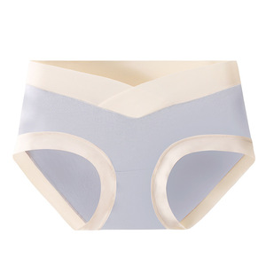 Ropa interior de mujer <span class=keywords><strong>Embarazo</strong></span> Respetuoso con la piel Soporte de barriga <span class=keywords><strong>en</strong></span> forma de V Bragas sin rastro de maternidad - Product Image 6