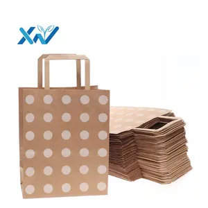 Wholesale Recycled Craft/kraft Grocery Take Away Packaging Custom Restaurant Bolsas De Papel Paper Bag For Food Delivery