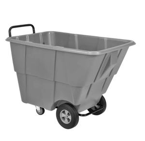 Carretilla <span class=keywords><strong>de</strong></span> Plástico <span class=keywords><strong>de</strong></span> Uso Pesado, Carro <span class=keywords><strong>de</strong></span> Transporte con Inclinación, Capacidad <span class=keywords><strong>de</strong></span> 850 lb, Diseño Gris <span class=keywords><strong>para</strong></span> Manejo <span class=keywords><strong>de</strong></span> Materiales Industriales - Product Image 1