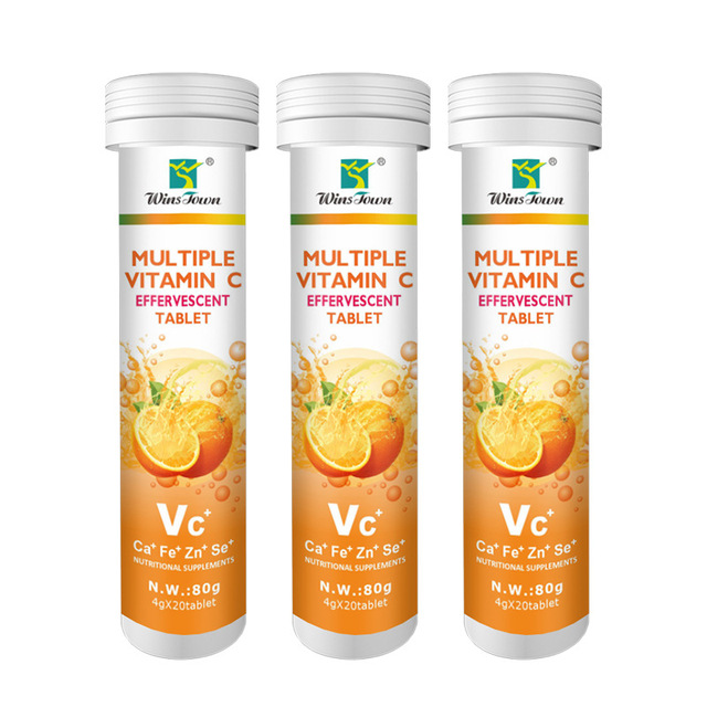 Cross Border Export Hot Selling Multiple Vitamin C Efficacy Tablet Delicious Orange Flavor  Source Factory Spot Direct Sales