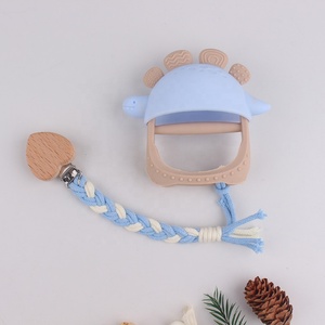 Chaîne de sucette <span class=keywords><strong>anti</strong></span>-chute en corde de coton tressée à la main, avec clip en bois de hêtre en forme de cœur, la plus vendue - Product Image 3