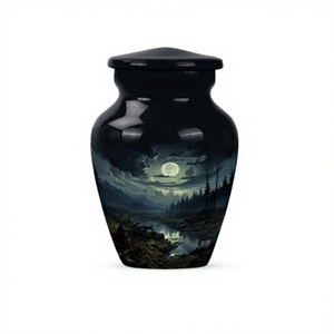 Moonlit Wilderness-Petite urne funéraire souvenir pour hommes urne funéraire pour cendres adulte femme urne de 3 pouces avec sac en velours gratuit - Product Image 1