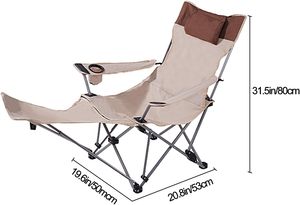 Ultra Lightweight Fur Seal Cadeira Portátil Piquenique Dobrável Recliner para Camping Praia Pesca Ginásio Jardim Uso Feito de Tecido Oxford
